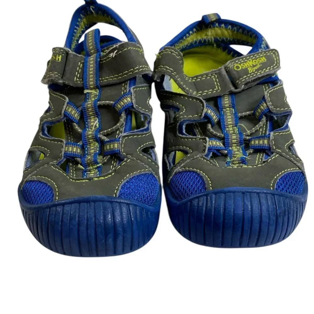EUC Oshkosh B’Gosh Toddler Boys Sandals Water Shoes Hook & Loop Strap - Size 9